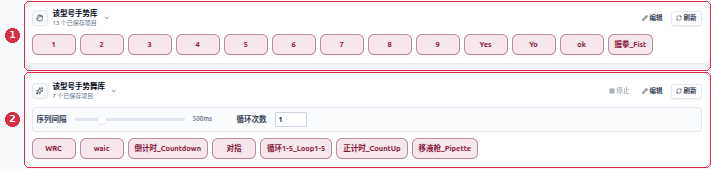 型号专属动作